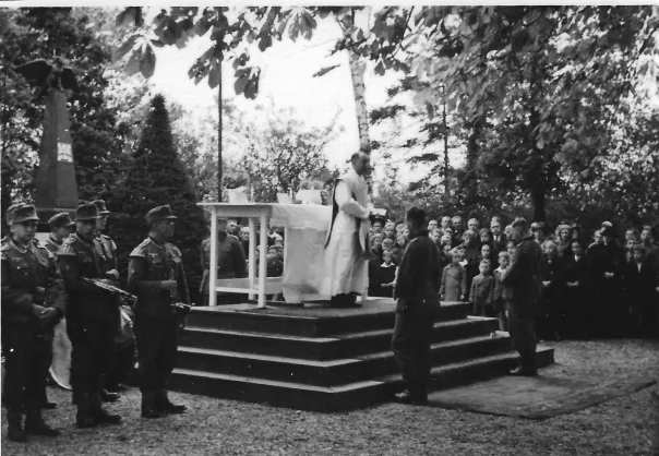 WW2 German Chaplain leading worship service