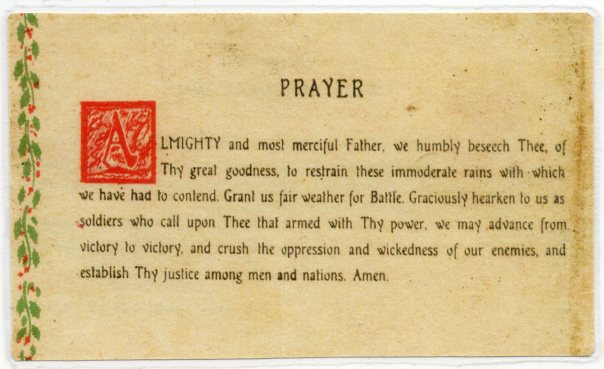 Patton's Prayer by Chaplain O'Neill